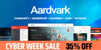 Aardvark Theme de communaute dadhesion et de BuddyPress