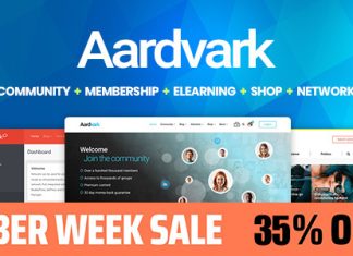 Aardvark Theme de communaute dadhesion et de BuddyPress