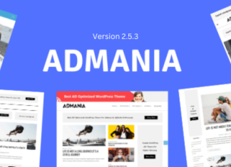 Admania Theme WordPress Adsense avec compatibilite Gutenberg