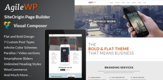 Agile Theme WordPress polyvalent de presentation dapplications multiples