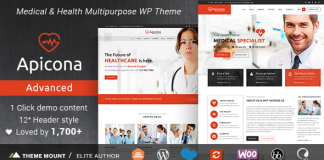 Apicona Theme WordPress de sante et de medecine