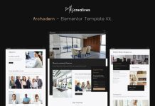 Archodern – Modèle de kit de modèles Elementor pour intérieur et architecture Archodern Modele de kit de modeles Elementor pour interieur