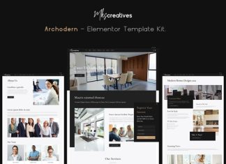 Archodern Modele de kit de modeles Elementor pour interieur
