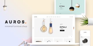 Auros Theme Elementor WooCommerce pour meubles