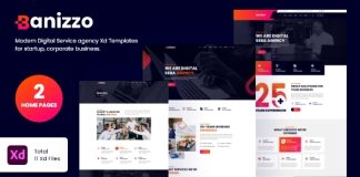 Banizzo Modele de site XD pour agence digitale