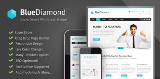 Blue Diamond Theme WordPress dentreprise reactif