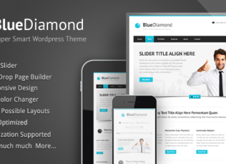 Blue Diamond Theme WordPress dentreprise reactif