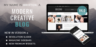 Brixton Un theme de blog WordPress reactif