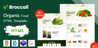 Brocoli Modele de site web Bootstrap pour la vente