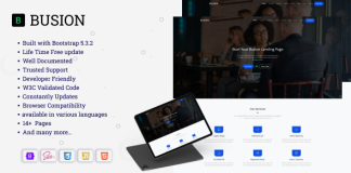 Busion Modele de page datterrissage responsive Bootstrap 532