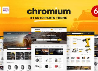 Chromium Theme WordPress Elementor pour boutique de pieces auto