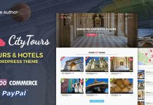 CityTours Theme WordPress pour la reservation dhotels et de