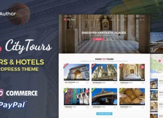 CityTours Theme WordPress pour la reservation dhotels et de