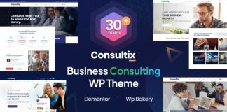 Consultix Theme WordPress de consultation dentreprise