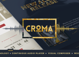 Croma Theme WordPress musical avec Ajax et lecture continue
