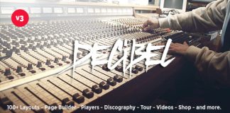 Decibel Theme professionnel de musique WordPress