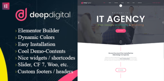 DeepDigital Theme WordPress pour agence de design web