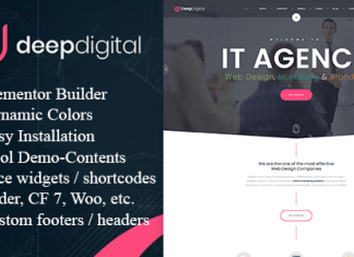DeepDigital Theme WordPress pour agence de design web