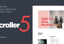 Defiler Theme WordPress dune page multi pages pour la