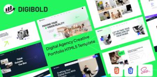 DigiBold Modele de portfolio creatif modern pour agence digitale