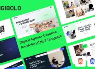DigiBold Modele de portfolio creatif modern pour agence digitale