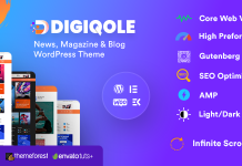 Digiqole Theme WordPress de magazine dactualites