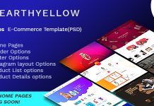 Earthyellow Modele PSD de commerce electronique