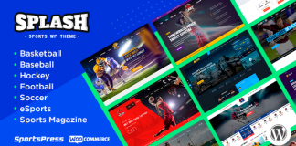 Eclaboussure Theme WordPress Sport Club pour le Basketball Football