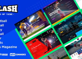 Eclaboussure Theme WordPress Sport Club pour le Basketball Football