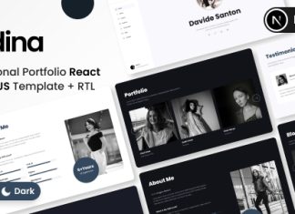 Edina Modele de portfolio personnel en React NextJS