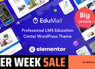 EduMall Theme WordPress professionnel pour centre educatif LMS