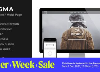 Enigma Template HTML minimaliste creatif et reactif