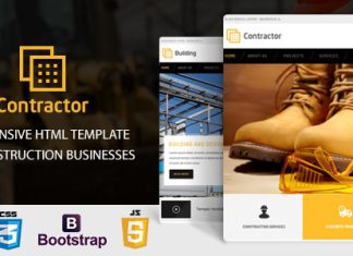 Entrepreneur Modele HTML de Construction et Batiment