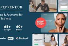 Entrepreneur Theme WordPress de reservation pour les petites entreprises