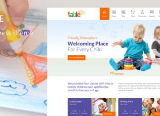Fable Theme WordPress pour les enfants de la maternelle