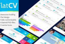 FlatCV – Modèle PSD de CV vCard FlatCV Modele PSD de CV vCard