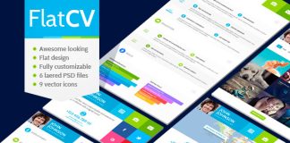 FlatCV Modele PSD de CV vCard
