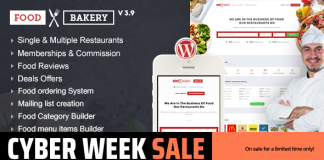 FoodBakery Theme WordPress annuaire de restaurant avec livraison