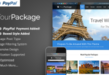 Forfait touristique Theme de voyagetourisme Wordpress