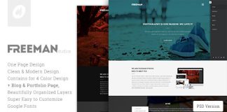 Freeman Studios Modele PSD dune page creative