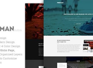 Freeman Studios Modele PSD dune page creative