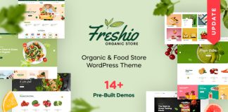 Freshio Theme WordPress pour magasin bio et alimentaire