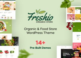 Freshio Theme WordPress pour magasin bio et alimentaire