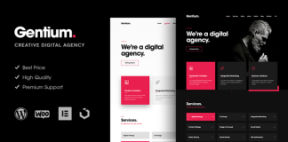 Gentium Un theme WordPress pour agence digitale creative