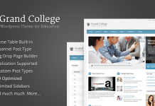 Grand Collège – Thème WordPress pour l’Éducation Grand College Theme Wordpress pour lEducation