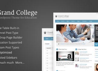 Grand College Theme Wordpress pour lEducation