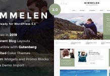 Himmelen Theme de blog WordPress personnel minimaliste
