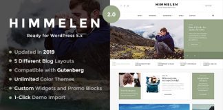 Himmelen Theme de blog WordPress personnel minimaliste