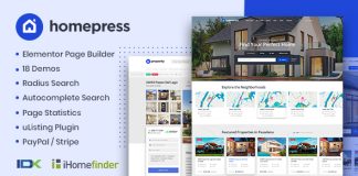 HomePress Theme WordPress pour limmobilier