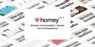 Homey Theme WordPress de reservation et de location